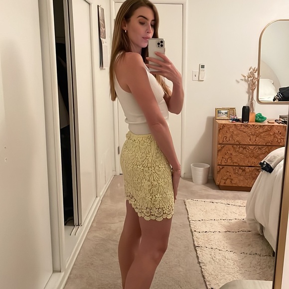 Zara Yellow knit skirt - Picture 3 of 5